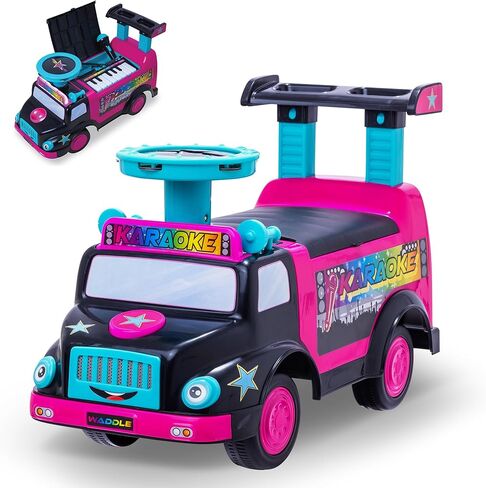 Waddle USPS Mail Truck Toddler Ride On Toys - من القدم إلى الأرض ، والأضواء ، والأصوات ، والألعاب التفاعلية ، وتشمل مربع بريدي ، 2 مظاريف ، ألعاب صغيرة ، تجميع سهلة ، جودة متينة ، حتى 44 رطلاً in Kuwait