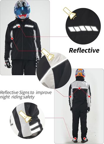 Rain Suit for Men Women, Waterproof Rain Jacket Pant for Motorcycle Golf Hiking Cycling Rain Gear Coat in Kuwait