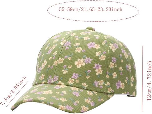 Women Fashion Floral Baseball Cap Ponytail Hat Dad Hat Adjustable Golf Tennis Hat Baseball Hat for Summer Sporting Hiking in Kuwait