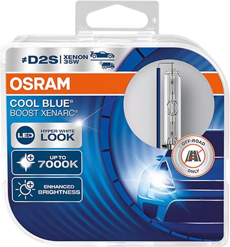 OSRAM XENARC Cool Blue Boost D2S, HID headlamp, 66240CBB-HCB, hyper blue light, 85V, 35W, offroad-only, duobox (2 lamps) in Saudi Arabia