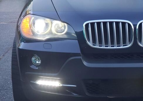 iJDMTOY Xenon White 18W High Power Lower Bumper Trim Replace LED Daytime Running Light DRL Lamps Compatible with 2007-2010 Pre-LCI BMW E70 X5 in Saudi Arabia