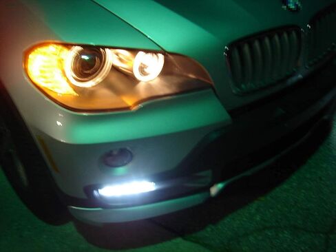 iJDMTOY Xenon White 18W High Power Lower Bumper Trim Replace LED Daytime Running Light DRL Lamps Compatible with 2007-2010 Pre-LCI BMW E70 X5 in Saudi Arabia