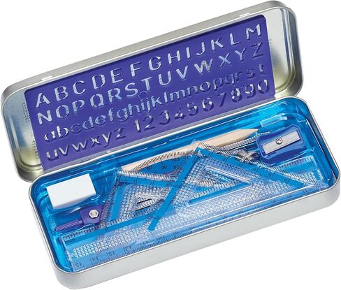 Staedtler Student Math Set, 6 Pieces, Compass, Protractor, Ruler, Pencil, Eraser and Sharpener, Zippered Pouch in Saudi Arabia