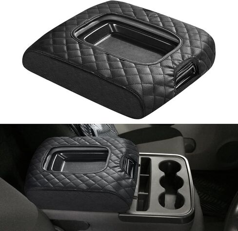 تغطية وحدة التحكم المركزية متوافقة مع 2019-2023 2024 2025 Chevy Silverado/Sierra Jump Seat ، وسادة حامية جلدية من مسند وحدة التحكم الوسطى مع زخرفة داخلية (للحصول على وحدة تحكم مقعد المقعد) in Kuwait