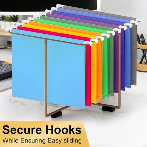 Hanging File Folders, 50 Pack Letter Size Hanging File folders with 1/5-cut Tabs, Stay Organized for Your Home and Office Bulk File, Documents and Paper, 10 Colors in Kuwait