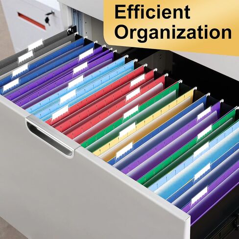 Hanging File Folders, 50 Pack Letter Size Hanging File folders with 1/5-cut Tabs, Stay Organized for Your Home and Office Bulk File, Documents and Paper, 10 Colors in Kuwait