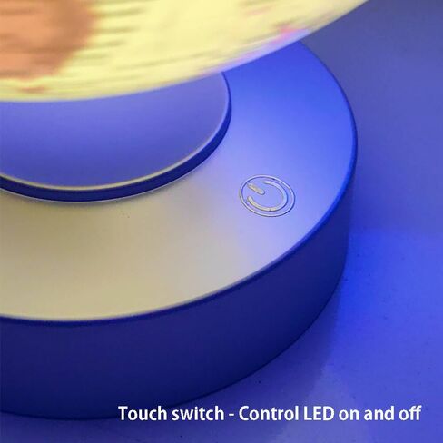 Magnetic Levitation Globe, 8" Mag Lev Earth Globe, Suspended Auto Dual-Rotation, Touch-Controlled LED Light, Suitable for Decorative Ornaments, Business, Holiday Gifts (Blue) in Saudi Arabia