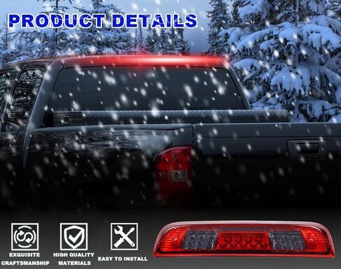PIT66 LED 3rd Brake Light ، متوافق مع 2014-2018 Chevy Silverado/2014-2018 GMC Sierra 1500 2500HD 3500HD Clear Housing Lens in Kuwait