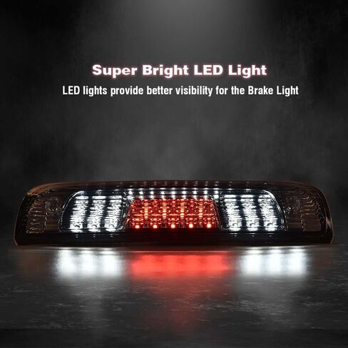 PIT66 LED 3rd Brake Light, Compatible with 2014-2018 Chevy Silverado/2014-2018 GMC Sierra 1500 2500HD 3500HD Clear Housing Clear Lens in Kuwait