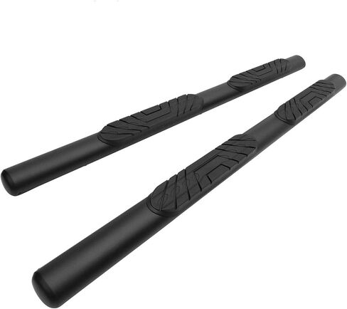 TAC Black Running Boards Fit 2019-2023 Ford Ranger SuperCrew Truck Pickup 4" Oval Texture Side Bars Step Rails Nerf Bars Off Road Accessories in Saudi Arabia