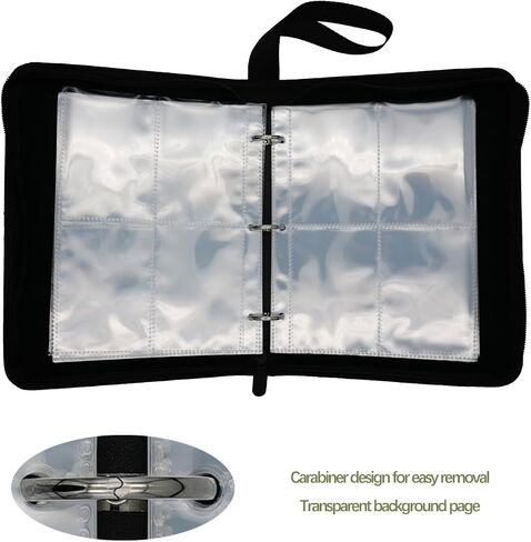 Football Card Binder, 400 Card Sleeves, 4 Pocket Card Binder, Card Collection Binder, Card Storage Organizer Case Compatible with Trading Card and Other Sports Cards in Saudi Arabia
