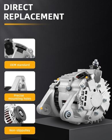 OCPTY Alternators Fit for Nissan Pickup 1995 1996 1997 2.4L l4，12V 60Amp 1-Groove Pulley Automotive Replacement Alternators Replaces 13644 AHI0016 23100-0S300 in Saudi Arabia