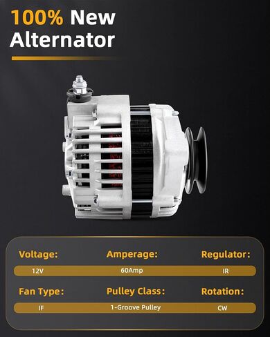 OCPTY Alternators Fit for Nissan Pickup 1995 1996 1997 2.4L l4，12V 60Amp 1-Groove Pulley Automotive Replacement Alternators Replaces 13644 AHI0016 23100-0S300 in Saudi Arabia