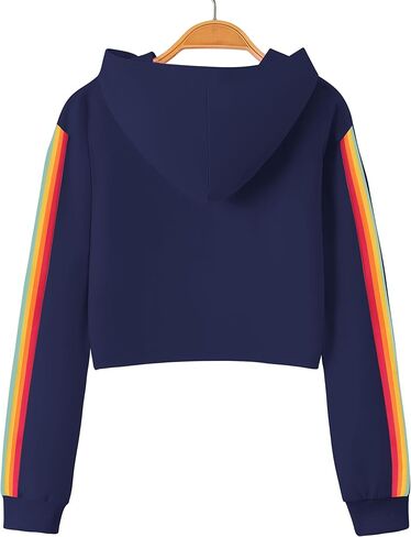 ملابس ملابس الفتيات للفتيات النشطات الأكمام الطويلة قوس قزح شريط بلوزات ومسنسات من قطعتين 2 قطعة in Kuwait