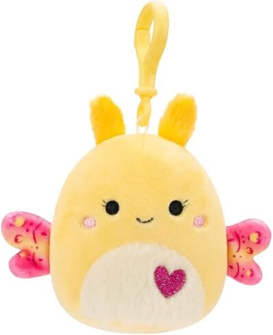 Squishmallows Official Kellytoy 3.5 Inch Clip On Bag Keychain Backpack Clips Collectible Pillow Animal (Miry Moth) in Saudi Arabia