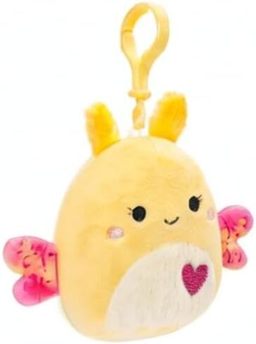 Squishmallows Official Kellytoy 3.5 Inch Clip On Bag Keychain Backpack Clips Collectible Pillow Animal (Miry Moth) in Saudi Arabia