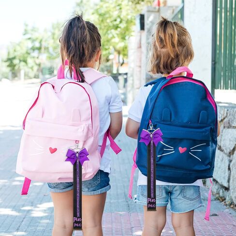 Grevosea 2 Pcs Cheer Pin Me Ribbons, Pin Me Ribbon for Cheer Bag Glitter Cheerleader Bow Keychain Cheerleading Gifts in Saudi Arabia