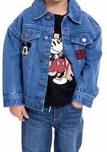 Disney Mickey Mouse Denim Jacket and Graphic Tshirt-2 Piece Coordinating Set (4 Years, 5 Years, 6 Years, Toddler Boys, Black) (US, Age, 4 Years, Toddler Boys, Black) in Saudi Arabia