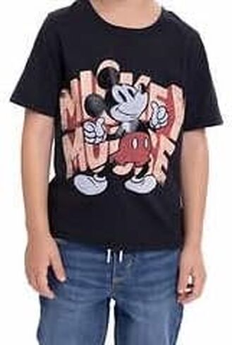 Disney Mickey Mouse Denim Jacket and Graphic Tshirt-2 Piece Coordinating Set (4 Years, 5 Years, 6 Years, Toddler Boys, Black) (US, Age, 4 Years, Toddler Boys, Black) in Saudi Arabia