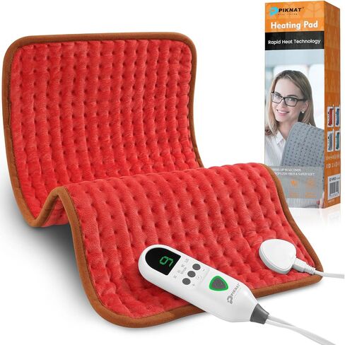 Heating Pad-Electric Heating Pads for Back,Neck,Abdomen,Moist Heated Pad for Shoulder,Knee,Hot Pad for Pain Relieve,Dry Moist Heat,9 Heat Settings,Auto Shut Off(12''×24'',Blue) in Saudi Arabia