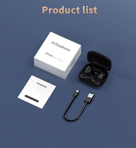 AI Translation Earbuds Real Time No Subscription Fee Lifetime 3 in 1 Language Translator Earbuds with AI Assistant Fit iOS and Android for Travelling Business and Overseas Study in Saudi Arabia