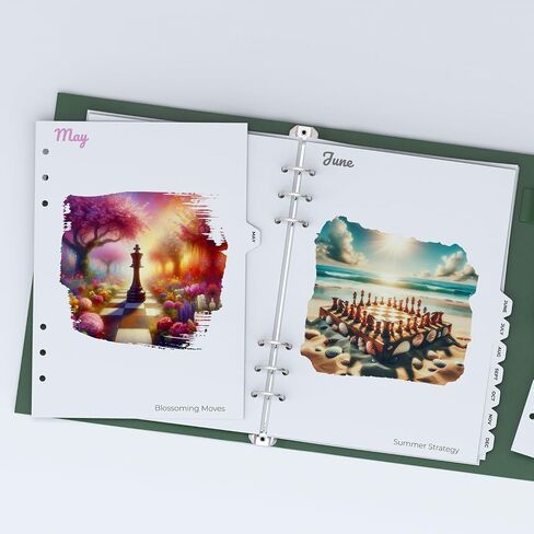 A5 Binder Dividers with Monthly Tabs – 12-Month Index Tabs, 6-Hole Pre-Punched for Planners & Notebooks, 8.5"*5.5" in Saudi Arabia