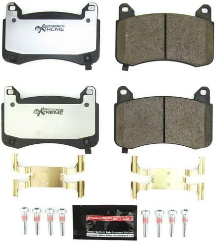 Power Stop Front Z26-2399 Carbon-Fiber Ceramic Brake Plads Z26 Street Performance for Tesla 3 2018-2023 ، Tesla Y 2020-2023 [Model Complete] in Saudi Arabia