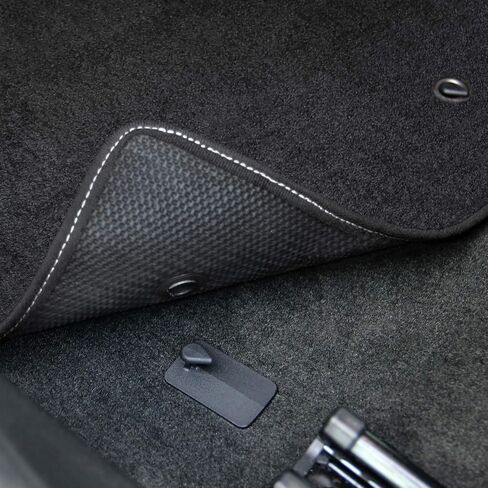 Lloyd Mats مخصصة السجاد مخصصة السجاد المخصصة لبطانات الأرضية الفاخرة المتميزة لـ C5 Corvette Mats 1997-2004 (Black ، 2pc-Silver) in Kuwait