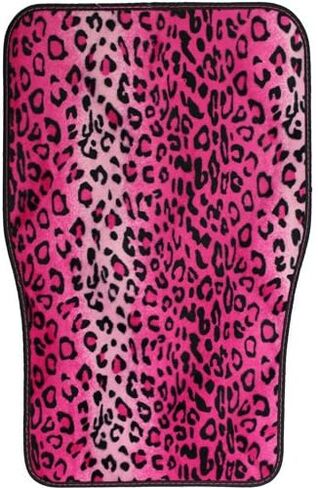 BDK Pink Leopard Animal Print الأمامي والخلفي سجادة شاحنة شاحنة سجادة سيارات الدفع الرباعي in Saudi Arabia