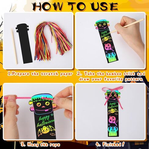 AUGSUN 96 Rainbow Magic Scratch Bookmarks Kit (Snowflake) in Saudi Arabia