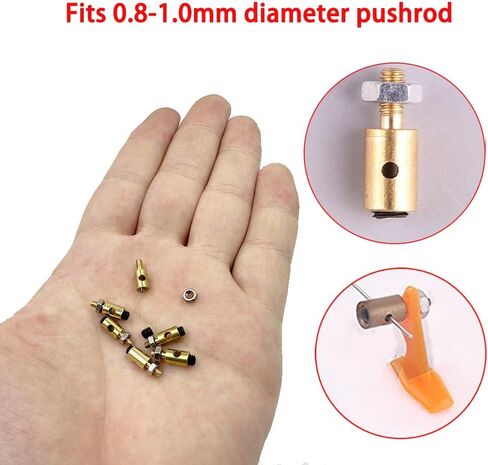 10pcs 2.1mm pushrod linkage موصل pushrod القابل للتعديل لصالح RC طائرة طائرة هليكوبتر إكسسوارات لعبة DIY (2.1 مم) in Kuwait