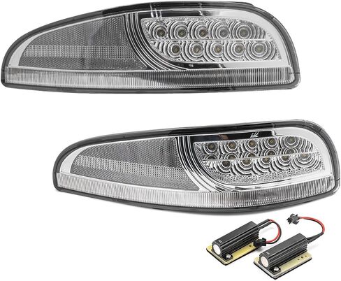 NJSBYL CORVETTE POMPER CORNER CORNER TEND LIGHT KITS لـ CHEVY CORVETTE C5 1997-2004 DRL DEAMTY RUNDAY LAMPS Sequential Amber LED Side Marker C5 Z06 White LED STARK in Saudi Arabia