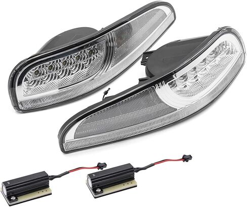 NJSBYL CORVETTE POMPER CORNER CORNER TEND LIGHT KITS لـ CHEVY CORVETTE C5 1997-2004 DRL DEAMTY RUNDAY LAMPS Sequential Amber LED Side Marker C5 Z06 White LED STARK in Saudi Arabia