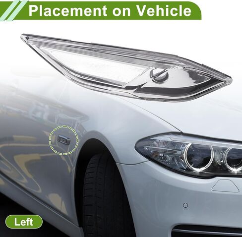 No.95863110100 Side Marker Light Cover for Porsche Cayenne 958 2011-2014 White Left Blinker Corner Parking Light Turn Signal Light Lens Plastic 1 Pc in Saudi Arabia