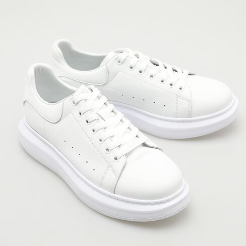 SOLL Queen II Men's Casual Sneakers | Genuine Leather Perforated Oversizded Thick Sole Shoes in Saudi Arabia