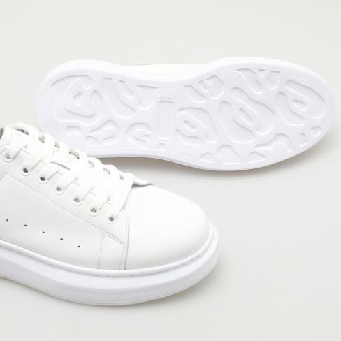 SOLL Queen II Men's Casual Sneakers | Genuine Leather Perforated Oversizded Thick Sole Shoes in Saudi Arabia