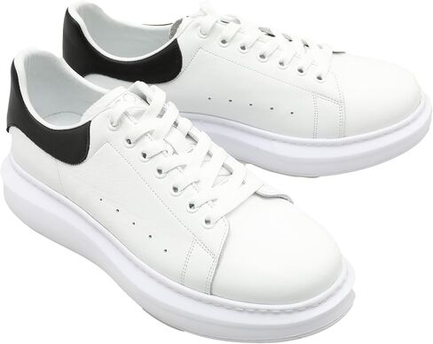 SOLL Queen II Men's Casual Sneakers | Genuine Leather Perforated Oversizded Thick Sole Shoes in Saudi Arabia