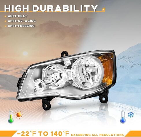 for 2011-2020 Dodge Grand Caravan Headlights Assembly Compatible with 2008-2016 Chrysler Town Country Headlamp Replacement Headlight in Saudi Arabia