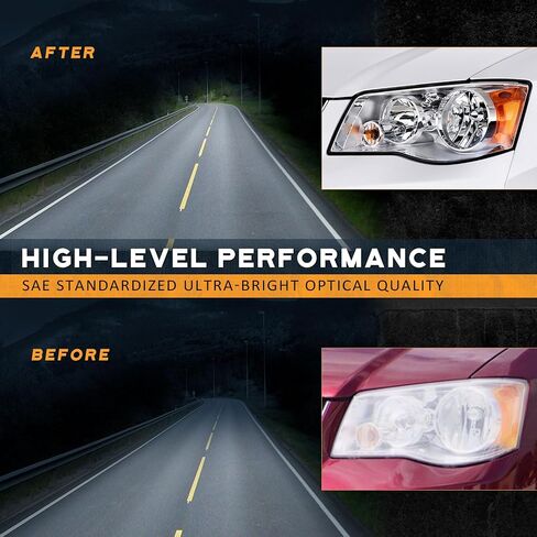 for 2011-2020 Dodge Grand Caravan Headlights Assembly Compatible with 2008-2016 Chrysler Town Country Headlamp Replacement Headlight in Saudi Arabia