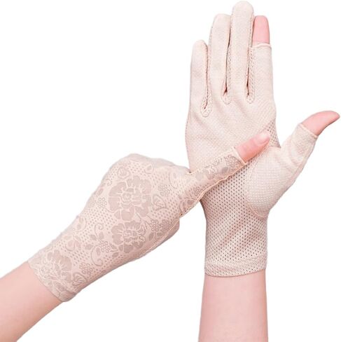 Inogih Womens Sun Gloves Cotton Full-Pinger UV Protection Touchnen Drivehes Ladings لركوب الدراجات الرياضية في الهواء الطلق in Kuwait