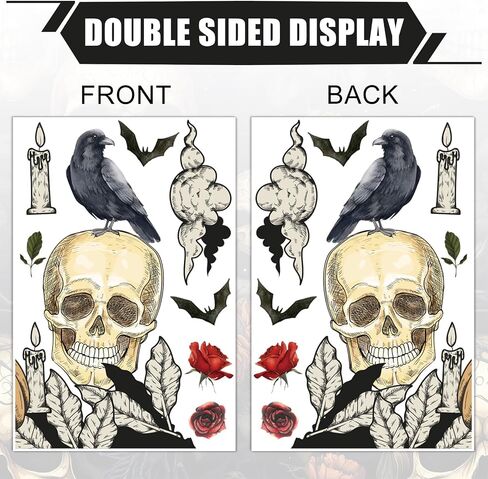 9 Sheet Fall Sunflower Window Clings Hanging Maple Leaves Flower Vine Window Stickers Double-Side Floral Glass Decals for Autumn Thanksgiving Home Harvest Party Shop Display Decoration in Saudi Arabia