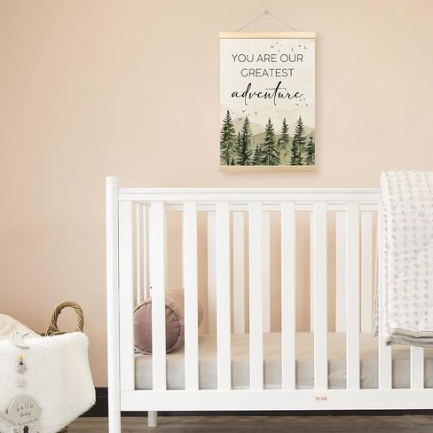 Tleske Woodland Baby Nursery Decore Poster Frame ، Forest Mountain Hanging Wall Art Decor in Kuwait