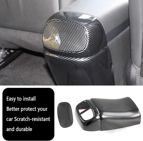 Car Accessories Fit for Hyundai Elantra 2021-2024 2025 Rear seat air Conditioning air Outlet Anti Kick Decorative Sticker Without air Outlet (Without air Outlet:Carbon Fiber) 2PCS ABS in Saudi Arabia