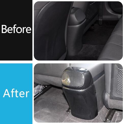 Car Accessories Fit for Hyundai Elantra 2021-2024 2025 Rear seat air Conditioning air Outlet Anti Kick Decorative Sticker Without air Outlet (Without air Outlet:Carbon Fiber) 2PCS ABS in Saudi Arabia