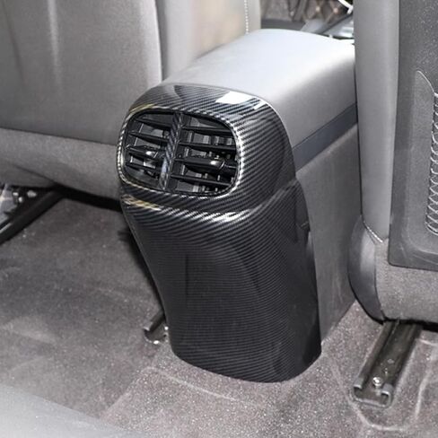Car Accessories Fit for Hyundai Elantra 2021-2024 2025 Rear seat air Conditioning air Outlet Anti Kick Decorative Sticker Without air Outlet (Without air Outlet:Carbon Fiber) 2PCS ABS in Saudi Arabia