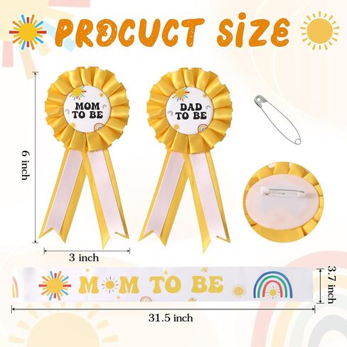 3 عبوات أزرق أمي لتكون أبي وشاح أن تكون دبوسًا ، الأم لتكون وشاحًا ودامنًا يا أبي ليكون قزموا للطفل في زخارف دش الطفل بلوم. in Kuwait