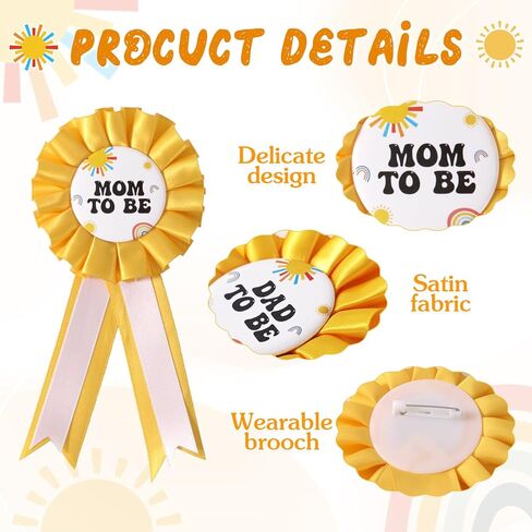 3 عبوات أزرق أمي لتكون أبي وشاح أن تكون دبوسًا ، الأم لتكون وشاحًا ودامنًا يا أبي ليكون قزموا للطفل في زخارف دش الطفل بلوم. in Kuwait