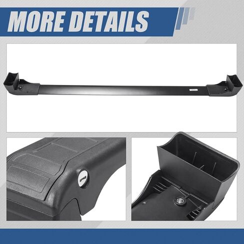 Auto Dynasty Pair of Factory Style Roof Rack Top Rail Cross Bars Buggage Cargo Carrier Compatible with Soul 2014-2019, Aluminum, Black Powdercoated in Saudi Arabia