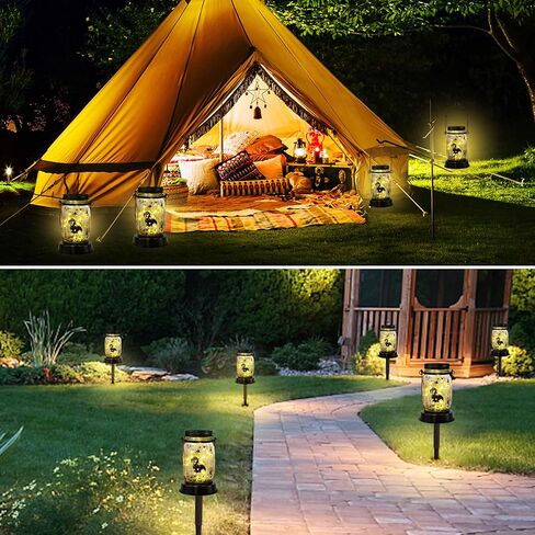 StyleOnme ديكور موبايل في الهواء الطلق ، شمسية مقاومة للماء أضواء والكلب ، هدايا للنساء رجال القطط والكلاب هدايا ، معلق الفوانيس والكلب مع حصة لسند يارد حديقة in Kuwait