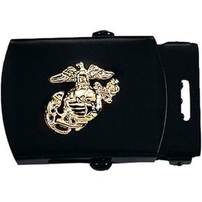Rothco Web Belt Buckle With Gold USMC Emblem, Black in Kuwait